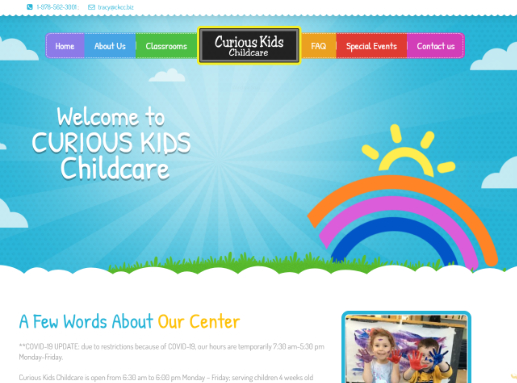 Curious kids website image